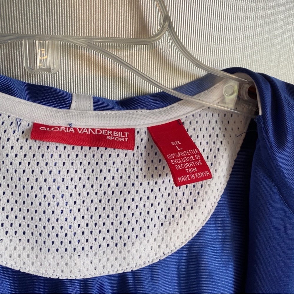 Gloria Vanderbilt Royal Blue and Orange Zipped Front Sport Jacket size Large - Picture 6 of 7